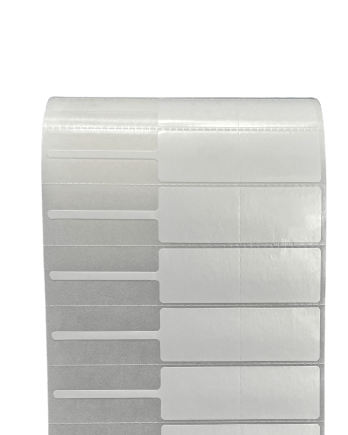 PP Gloss Jewelry Label 10.0 x 2.0 cm<br>สติ๊กเกอร์จิวเวลรี่เนื้อพีพีขาวเงา/พีพีขาวมัน<br>ไดคัทหางหนู ขนาด 10.0 x 2.0 ซม.