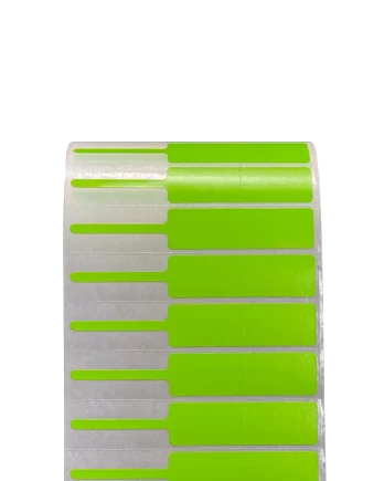 PP Gloss Jewelry Label with Full Green Color 7.5 x 1.3 cm