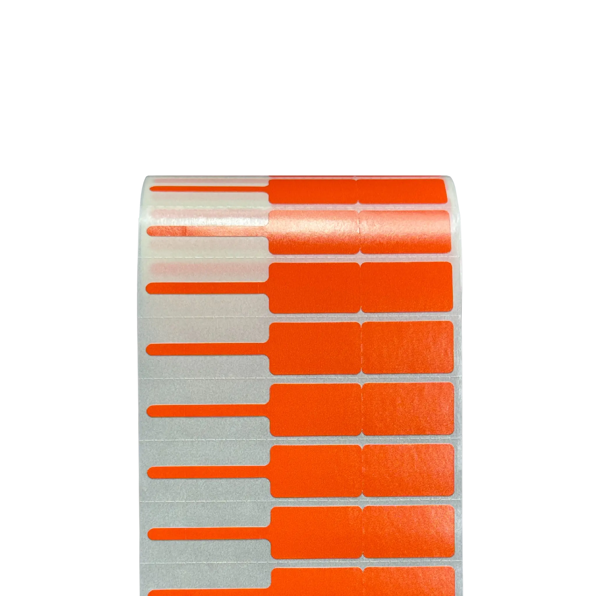 PP Gloss Jewelry Label with Full Orange Color 7.5 x 1.3 cm