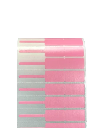PP Gloss Jewelry Label with Full Pink Color 7.5 x 1.3 cm