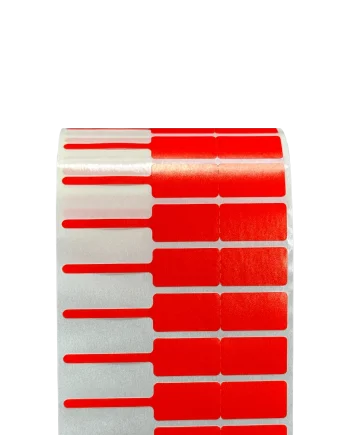 PP Gloss Jewelry Label with Full Red Color 7.5 x 1.3 cm