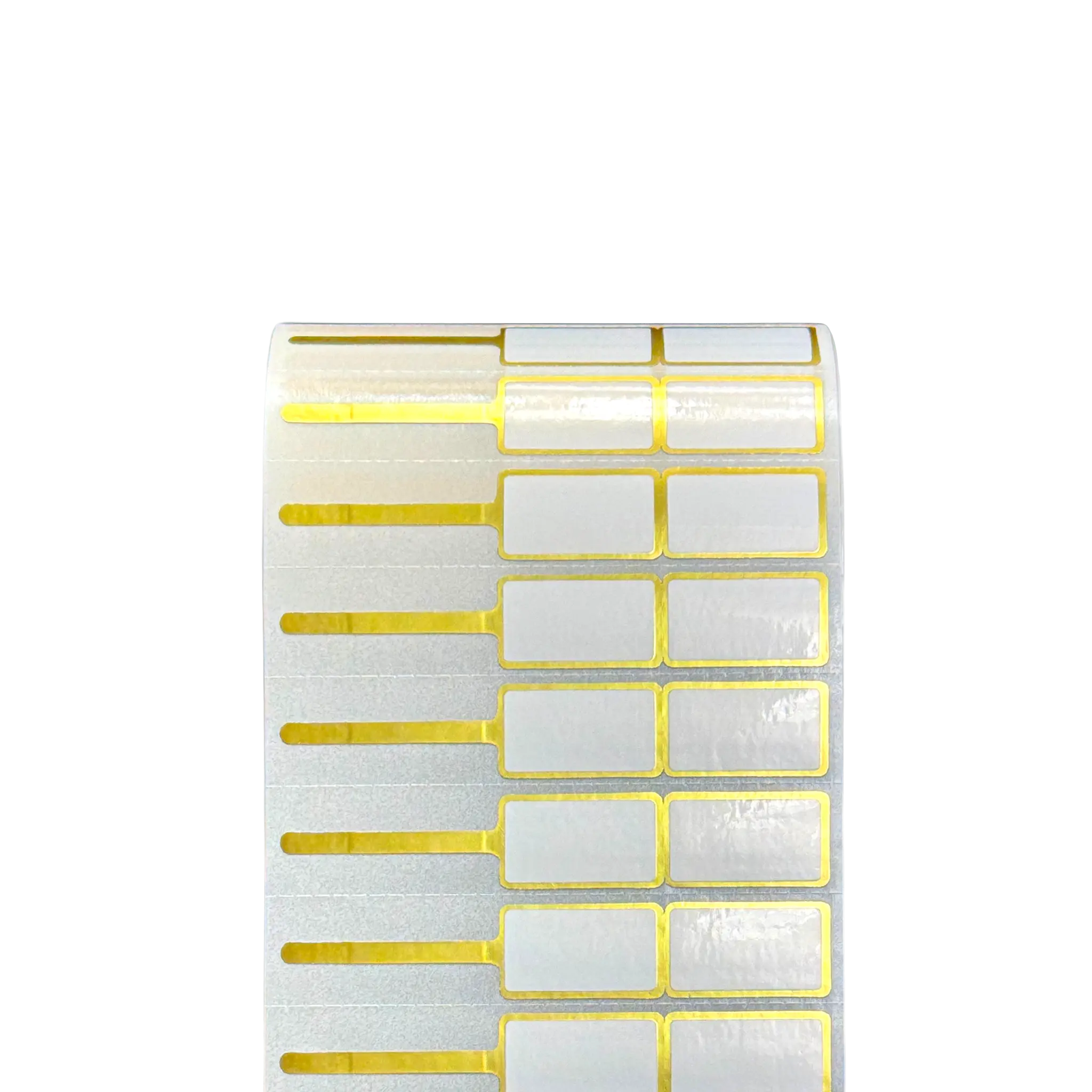 PP Gloss White Jewelry Label with KGold Rim 7.5 x 1.3 cm