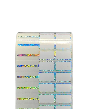 PP Gloss White Jewelry Label with KHSilver Rim 7.5 x 1.3 cm