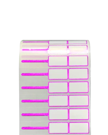 PP Gloss White Jewelry Label with KPink Rim 7.5 x 1.3 cm