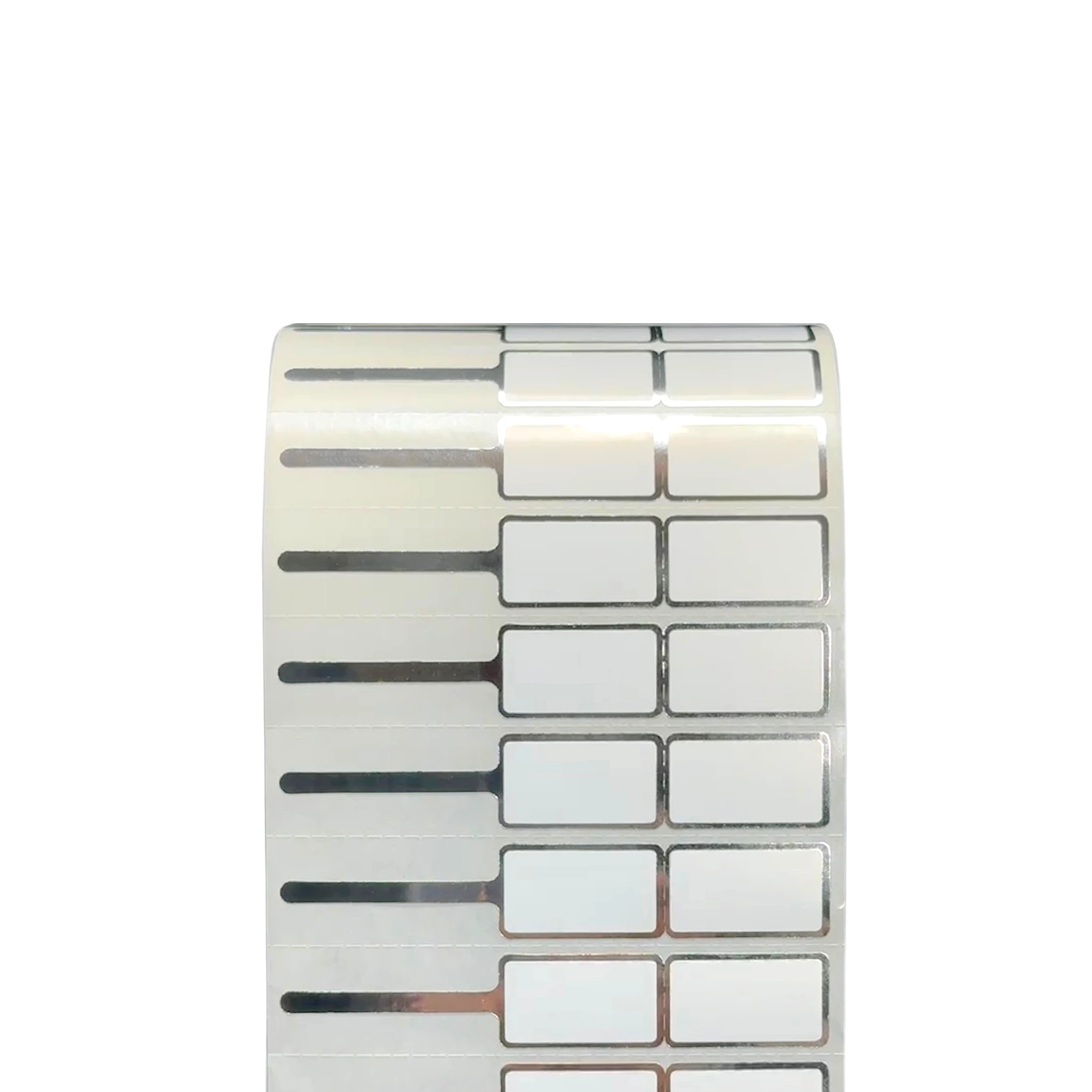 PP Gloss White Jewelry Label with KSilver Rim 7.5 x 1.3 cm