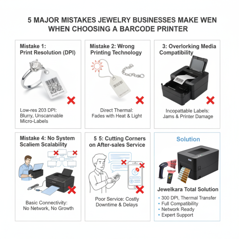 5 Major Mistakes Jewelry Businesses Make When Choosing a Barcode Printer (and How to Select the Best Value)