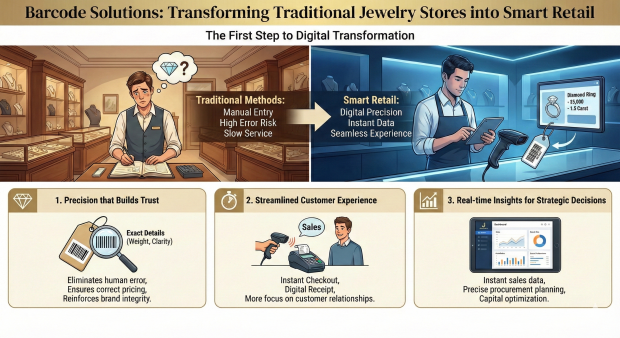 Barcode Solutions Transforming Traditional Jewelry Stores into Smart Retail – The First Step to Digital Transformation